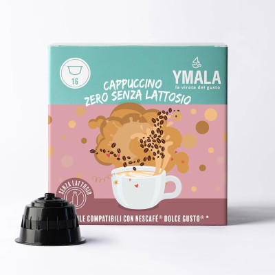 16 Capsule Ymala Cappuccino Zero Senza Lattosio - Compatibili Nescafe Dolce Gusto