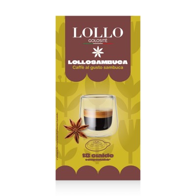 18 Cialde 44mm Lollo Caffè alla Sambuca LolloSambuca
