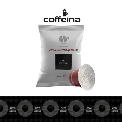 100 Capsule caffè Lollo espresso Passionespresso nero compatibili Nespresso