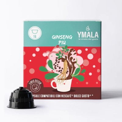 16 Capsule Ymala Ginseng Più - Compatibili Nescafe Dolce Gusto