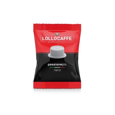 100 Capsule Lollo Caffè PassionePiù Nero Espresso - Compatibili Uno System