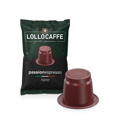 100 Capsule Lollo Caffè PassioNespresso Nero Espresso - Compatibili Nespresso