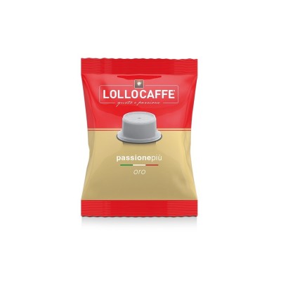 100 Capsule Lollo Caffè PassionePiù Oro Espresso - Compatibili Uno System