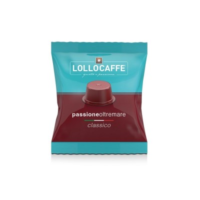 100 Capsule Lollo Caffè PassioneOltremare Classico Espresso - Compatibili Lavazza Blue