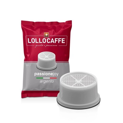 100 Capsule Lollo Caffè PassioneJoy Argento Espresso - Compatibili Lavazza Espresso Point