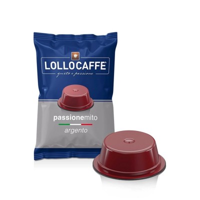 100 Capsule Lollo Caffè PassioneMito Argento Espresso - Compatibili Lavazza A Modo Mio