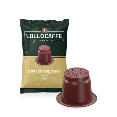 100 Capsule Lollo Caffè PassioNespresso Oro Espresso - Compatibili Nespresso
