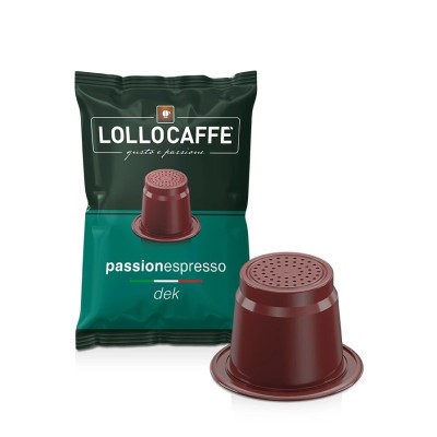 100 Capsule Lollo Caffè PassioNespresso Decaffeinato Dek Espresso - Compatibili Nespresso