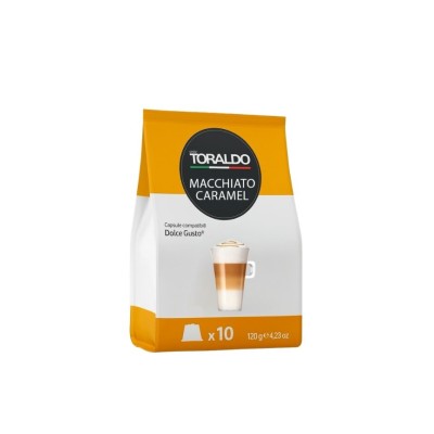 10 Capsule Toraldo Macchiato Caramel - Compatibili Nescafe Dolce Gusto