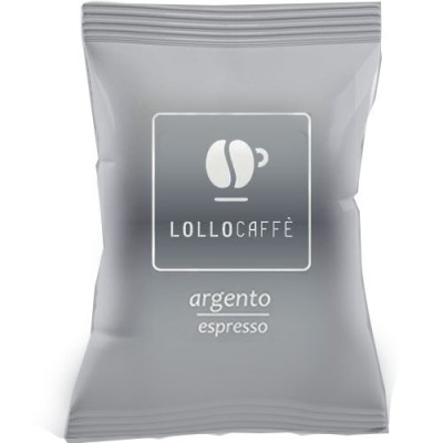 100 Capsule caffè Lollo espresso argento compatibili Espresso Point