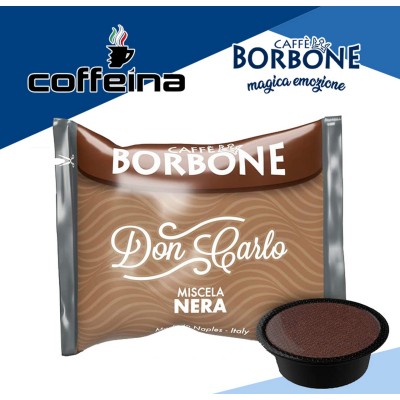 100 capsule caffè Borbone Don Carlo miscela nera compatibile a modo mio