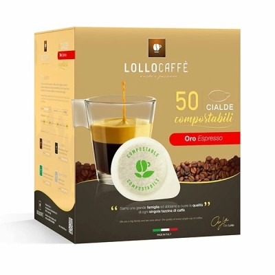 50 Cialde filtro carta 44 mm caffè Lollo espresso MISCELA ORO
