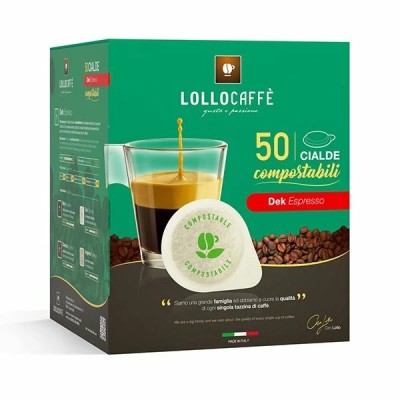 50 Cialde filtro carta 44 mm caffè Lollo espresso MISCELA DEK