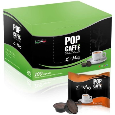 100 capsule caffè POP CAFFE' E-MIO .1 INTENSO compatibili A Modo Mio*
