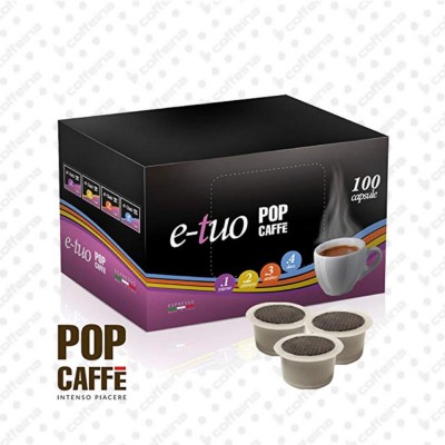 100 capsule caffè POP CAFFE' E-TUO .1 INTENSO compatibili Fior Fiore Coop Martello Lui*
