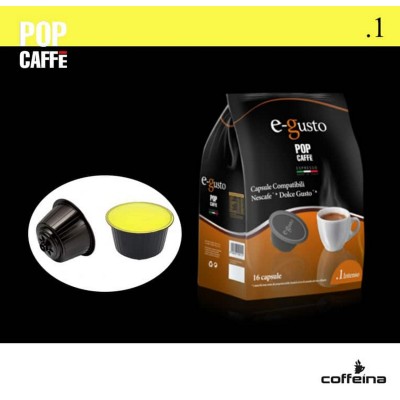 16 capsule POP CAFFE' E-GUSTO.1 INTENSO compatibili Dolce Gusto*