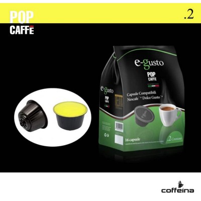 16 capsule POP CAFFE' E-GUSTO.2 CREMOSO compatibili Dolce Gusto*