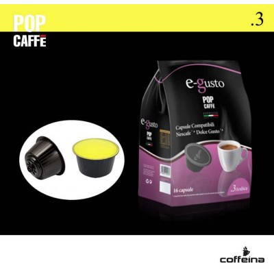 16 capsule POP CAFFE' E-GUSTO .3 ARABICA compatibili Dolce Gusto*