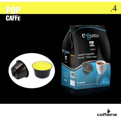 16 capsule POP CAFFE' E-GUSTO .4 DECA compatibili Dolce Gusto*