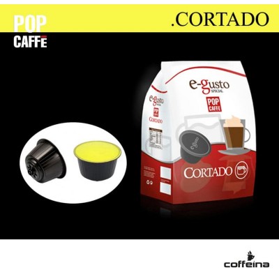 16 capsule POP CAFFE' E-GUSTO CORTADO compatibili Dolce Gusto*