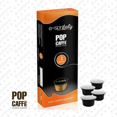 10 capsule caffè POP CAFFE' E-SPRITALY .1 INTENSO compatibili Caffitaly*