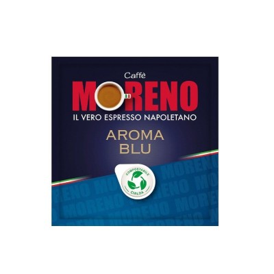 150 cialde caffè Moreno AROMA BLU filtro carta ese 44 mm  BLUE AROMA