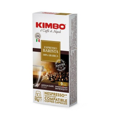 10 CAPSULE CAFFE' COMPATIBILI NESPRESSO KIMBO 100% ARABICA ESPRESSO BARISTA
