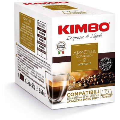 10 Capsule Caffè KIMBO ARMONIA – COMPATIBILI A MODO MIO