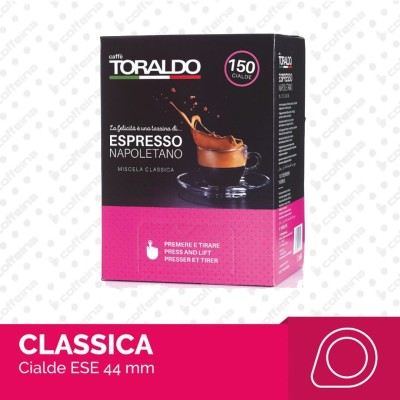 150 Cialde Filtro Carta Ese 44mm Caffè TORALDO Miscela Classica