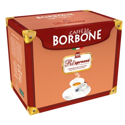 100 CAPSULE CAFFE' BORBONE RESPRESSO MISCELA BLU COMPATIBILI NESPRESSO