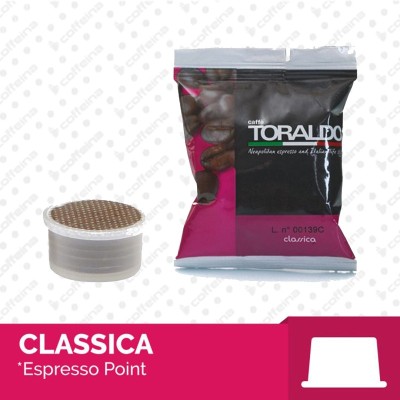 100 Capsule Caffè TORALDO Miscela Classica Compatibili Espresso Point