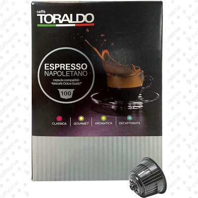 100 Capsule Caffè TORALDO Miscela Classica Compatibili DOLCE GUSTO