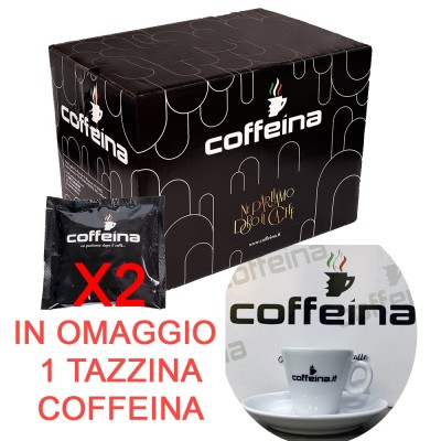 100 Cialde Caffè Coffeina Miscela NERA filtro carta ese 44 mm