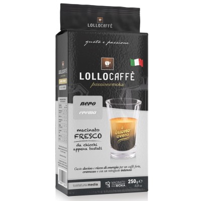LOLLO CAFFE' MACINATO PASSIONEMOKA NERO 250G