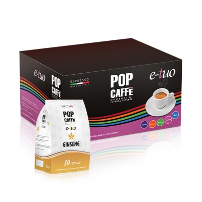 16 Capsule POP CAFFE' E TUO GINSENG Compatibili FiorFiore Coop