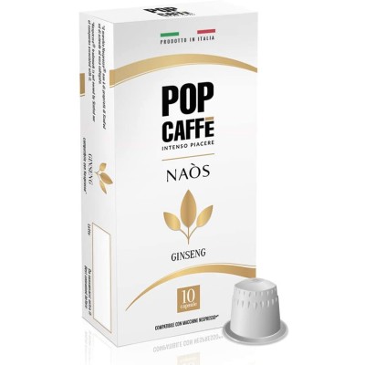 10 capsule POP CAFFE' NAOS GINSENG compatibili Nespresso