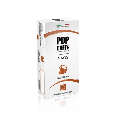 10 Capsule POP CAFFE' NAOS NOCCIOLINO Compatibili Nespresso