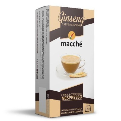 10 Capsule Compatibili Nespresso Macche' Caffe' E Ginseng