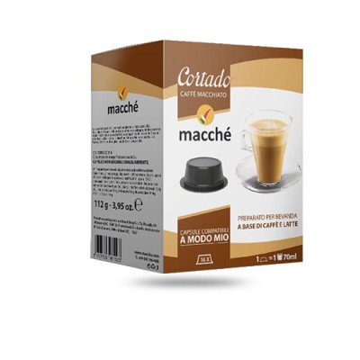16 CAPSULE CORTADO CAFFE’ MACCHIATO Compatibile Lavazza A Modo Mio®