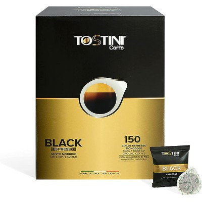 150 Cialde TOSTINI Caffè Miscela Espresso Black Filtro Carta Ese 44 Mm
