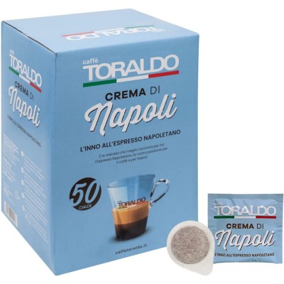 50 Cialde Caffè TORALDO Miscela Crema di Napoli Ese 44mm