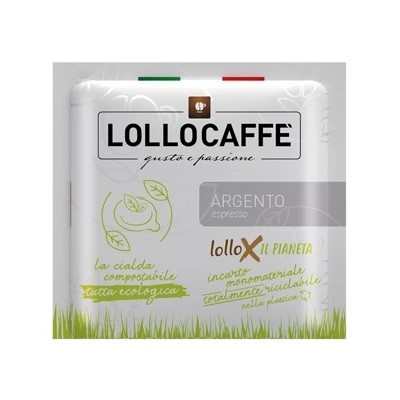 100 Cialde filtro carta 44 mm caffè Lollo espresso MISCELA ARGENTO