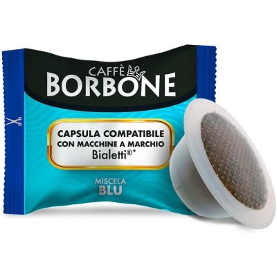 100 Capsule Caffè Borbone Compatibili con Macchine a marchio Bialetti® Miscela BLU