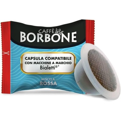 100 Capsule Caffè Borbone Compatibili con Macchine a marchio Bialetti® Miscela RED