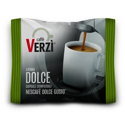 50 CAPSULE Caffè Verzì Miscela AROMA DOLCE Compatibili DOLCE GUSTO