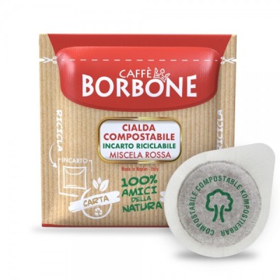 150 cialde caffè Borbone miscela rossa filtro carta ese 44 mm